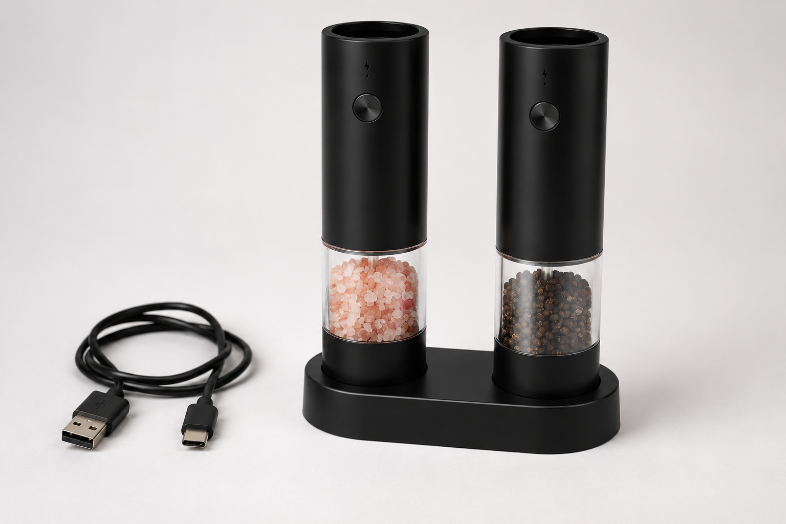 Electric Salt and Pepper Grinder Set